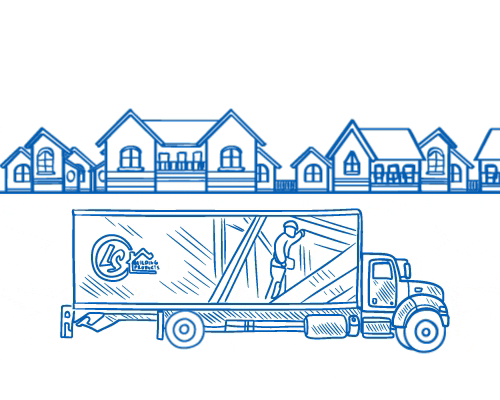 LS Building Products delivery truck LS Building Products delivery truck