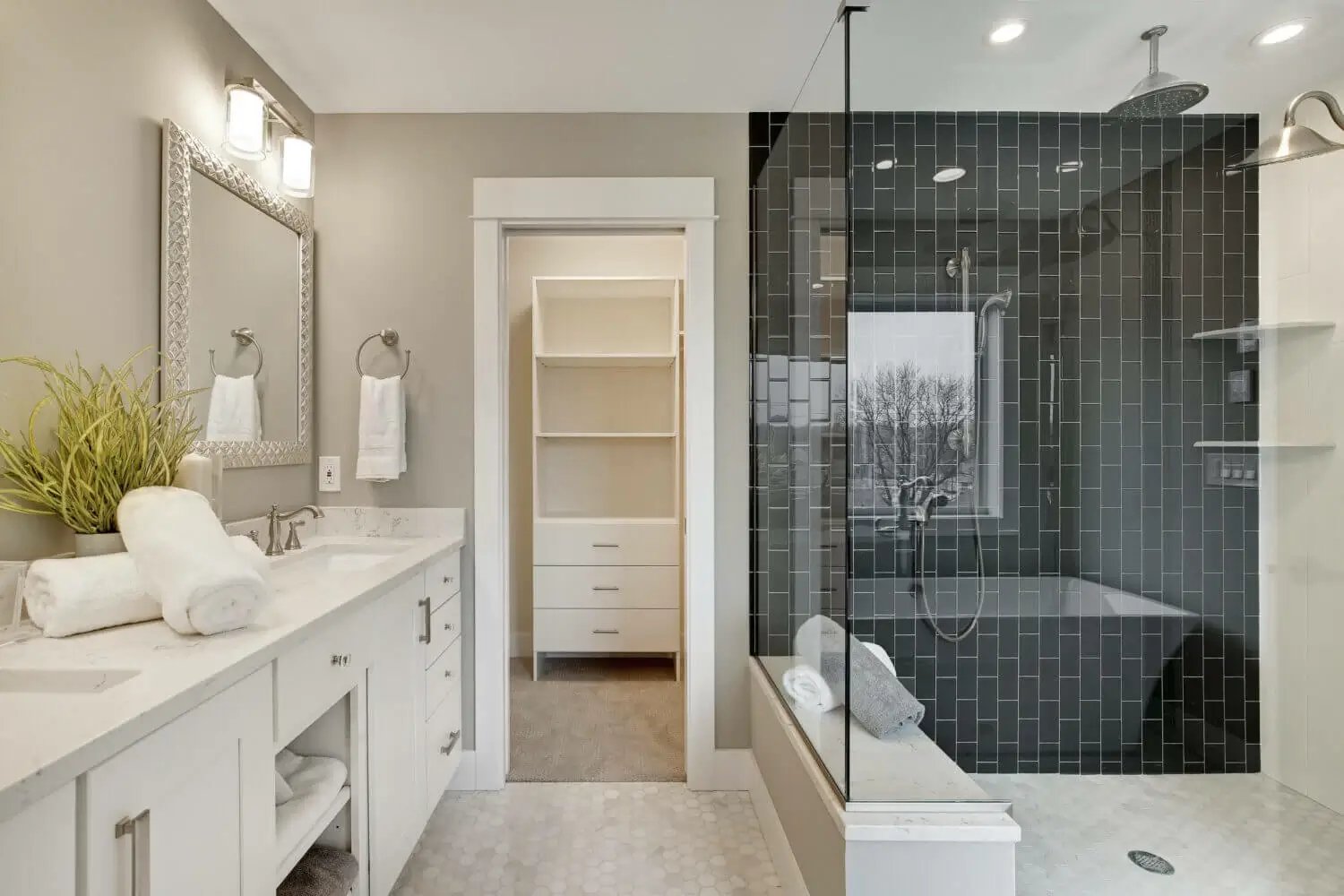 Bathroom with Walk in Shower and Closet Bathroom with Walk in Shower and Closet